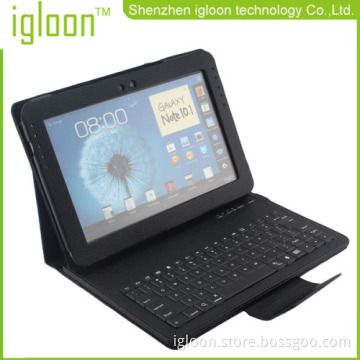 Bluetooth Keyboard With Leather Case For Samsung Galaxy Note 10.1 N8000 